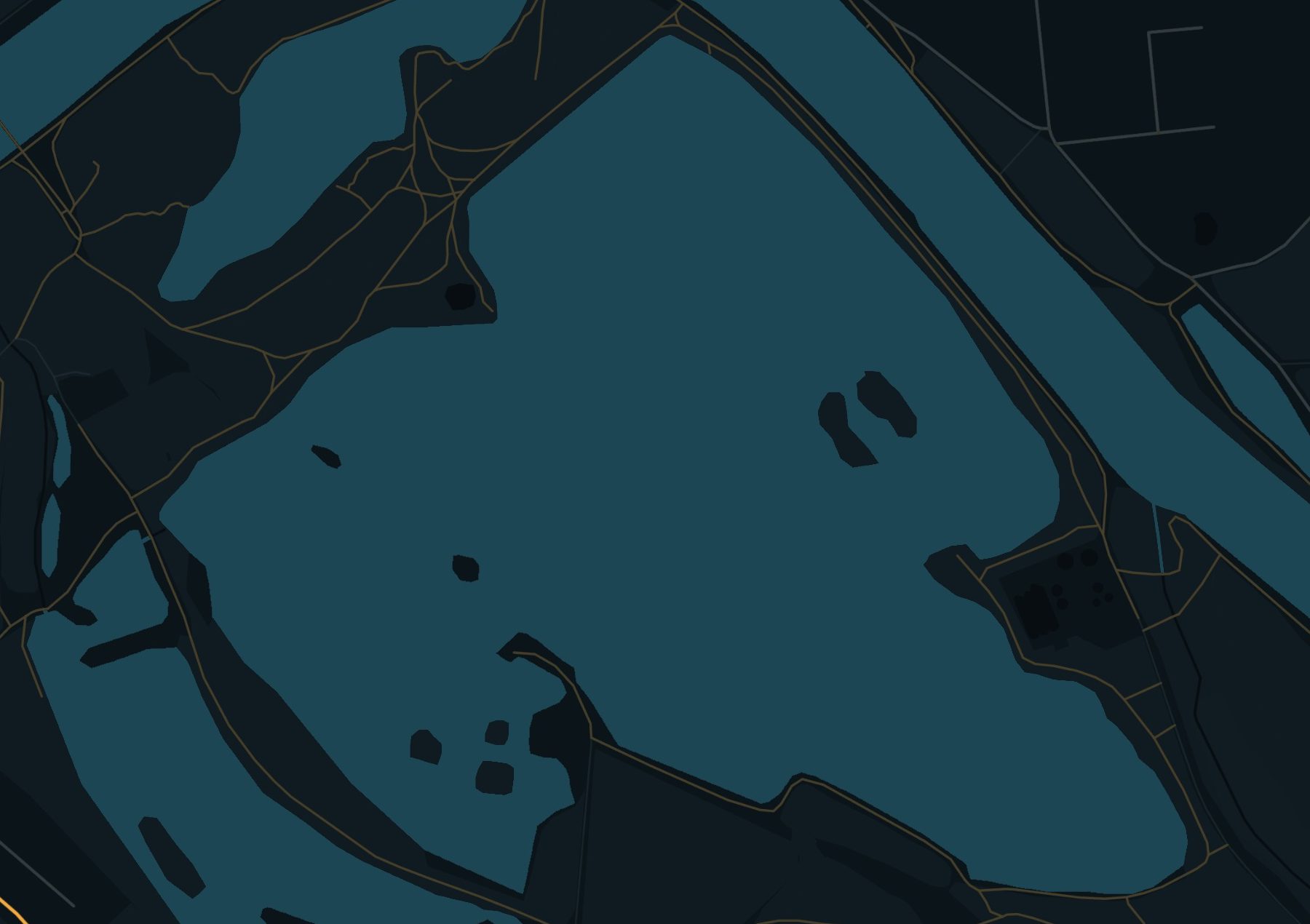 Mapa Pískovny Toušeň s lovnými místy